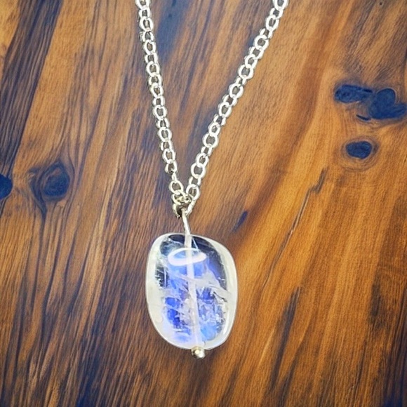 Hand Made Rainbow Moonstone Charm Necklace - Picture 3 of 6